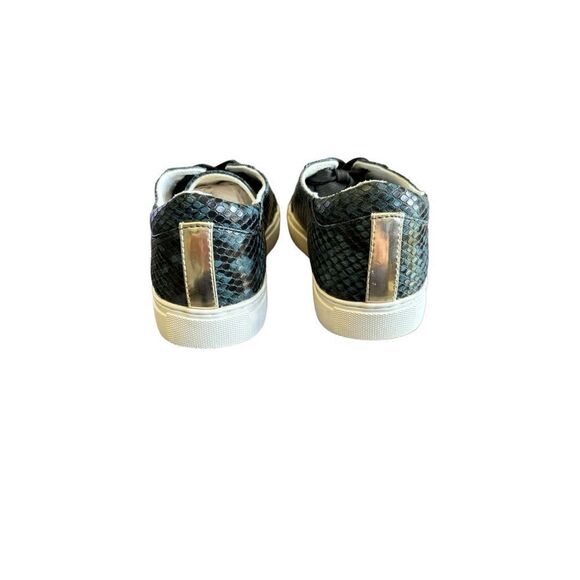 Kenneth Cole New York Kam Black & Blue Snake Embossed Tennis Shoes Sz 5.… - Picture 3 of 7